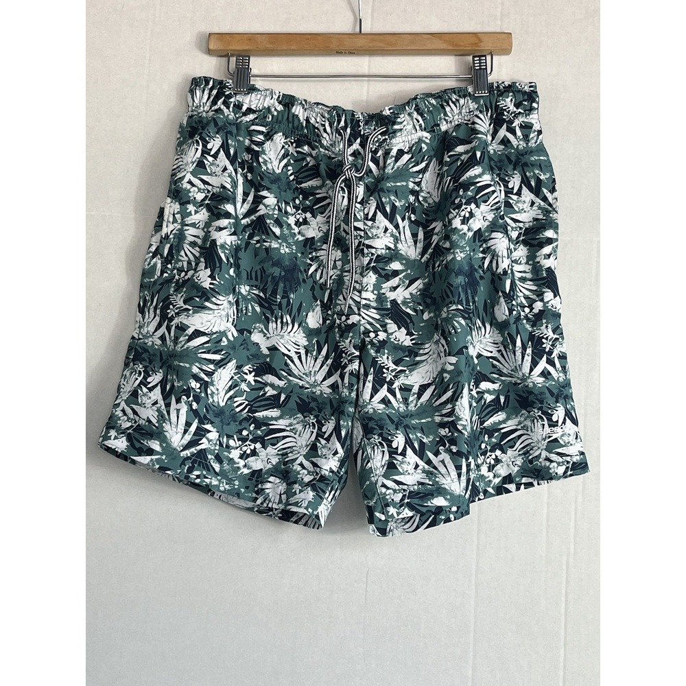 Speedo Men Swim Trunks Shorts Size Medium Floral Lined with Polyester